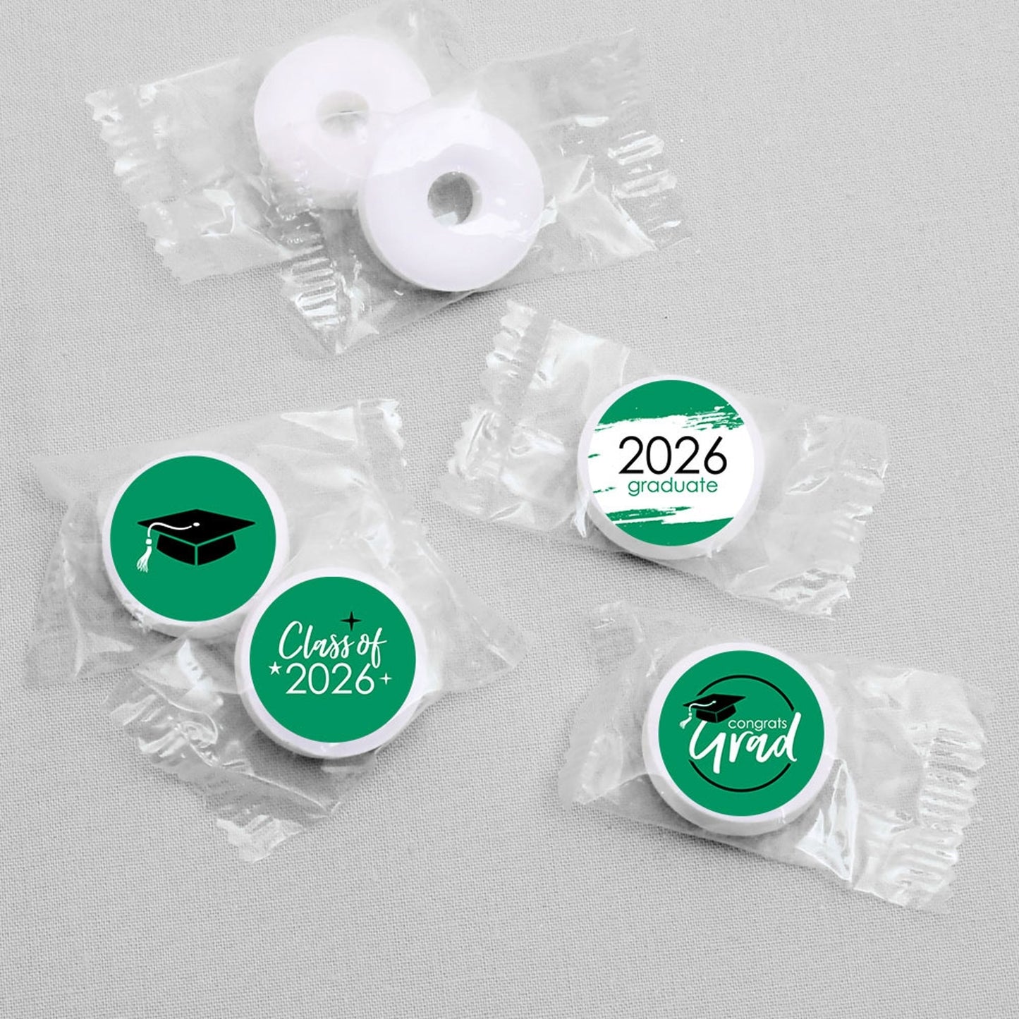 Green Grad - Best is Yet to Come - Round Candy Labels 2026 Graduation Party Favors - Fits Hershey's Kisses 108 Ct