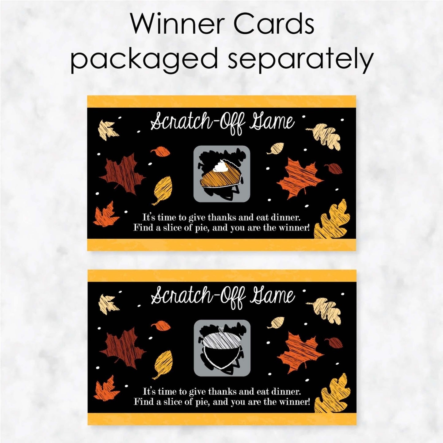 Give Thanks - Thanksgiving Party Game Scratch Off Cards - 22 Count
