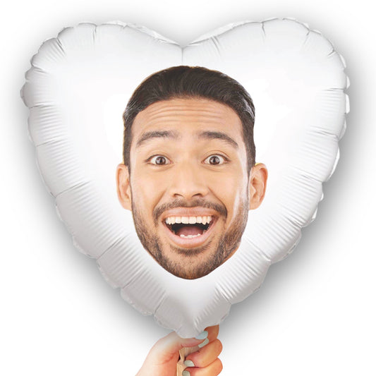 Personalized Fun Face Heart Balloon – Double Sided – 1 Ct