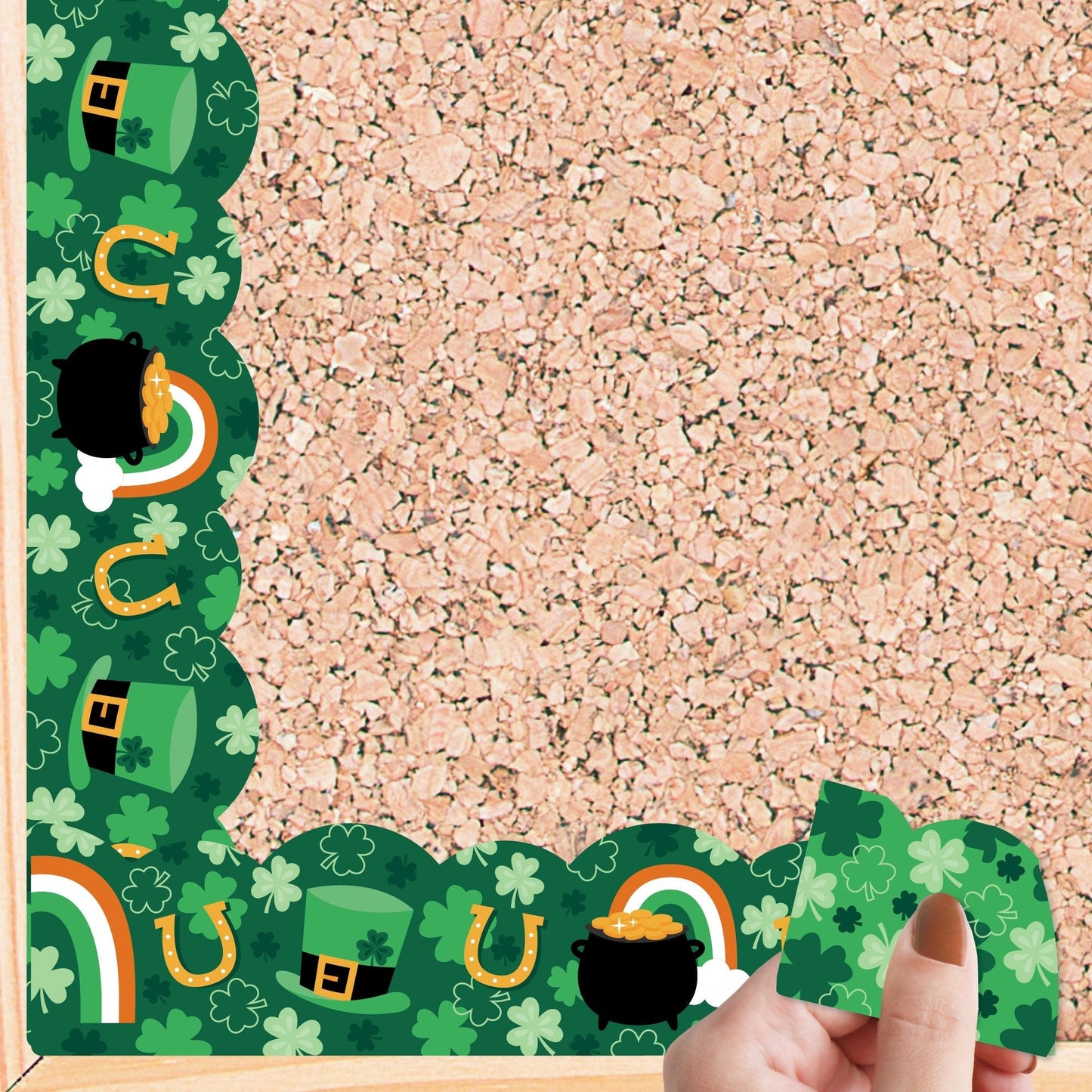 Lucky St. Patrick's Day - Scalloped Classroom Decor - Bulletin Board Borders - 51 Feet