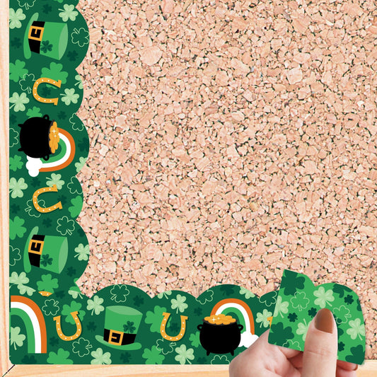 Lucky St. Patrick's Day - Scalloped Classroom Decor - Bulletin Board Borders - 51 Feet