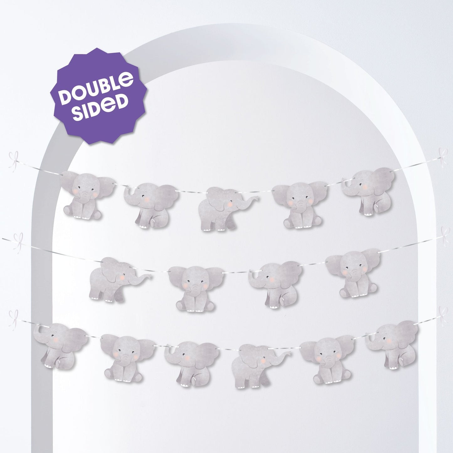 Elephant Garland Banner - 15 Pc