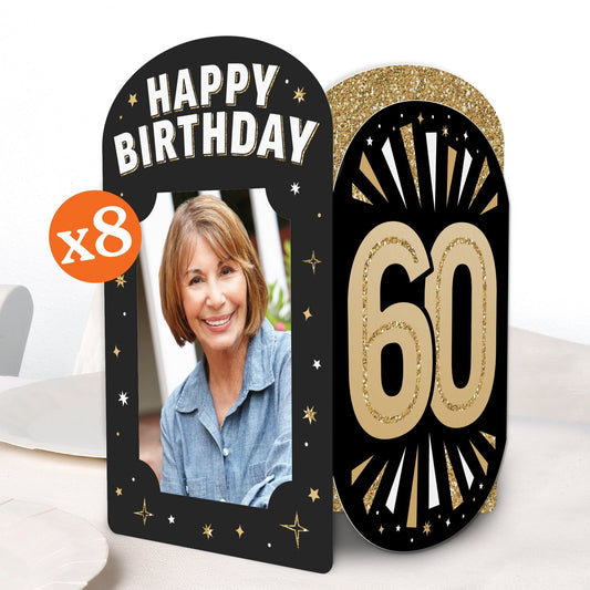 60th Birthday Photo Centerpieces - 8 Ct