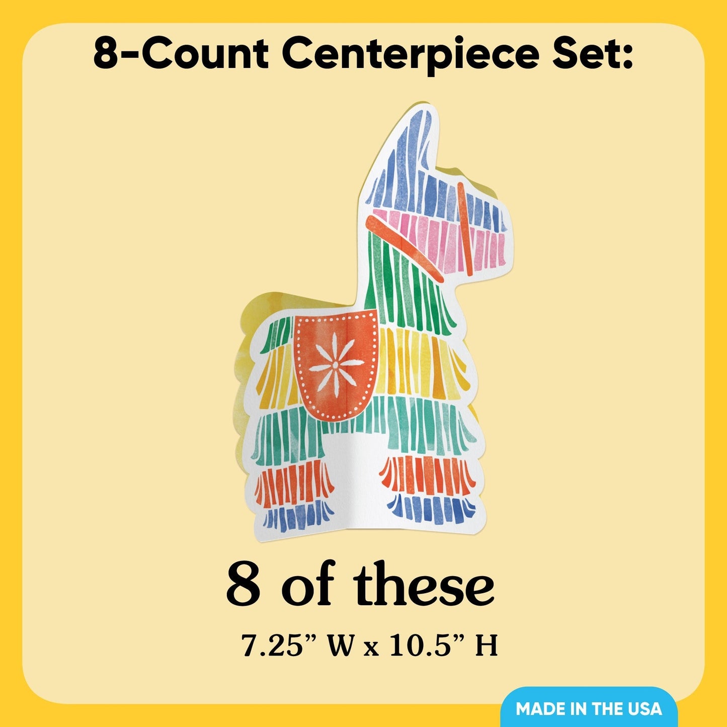 Fiesta 3D Centerpieces - 8 Ct