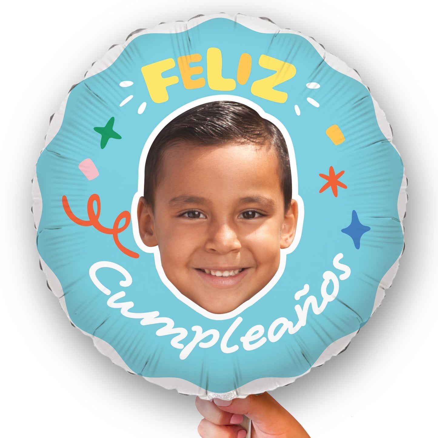 Personalized Feliz Cumpleanos Fun Face Photo Balloon