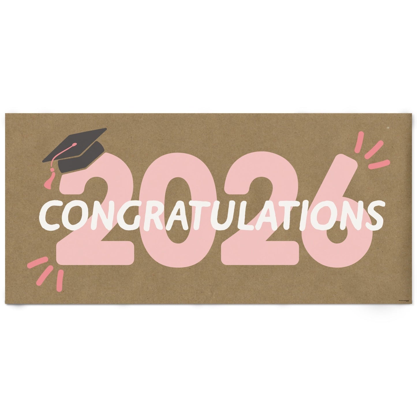 Rose Gold 2026 Grad Kraft Banner