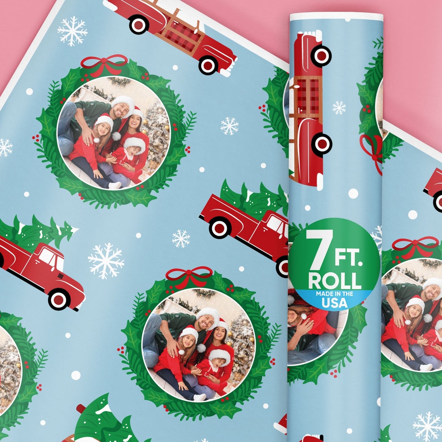 Custom Photo Wrapping Paper - Merry Little Christmas Tree