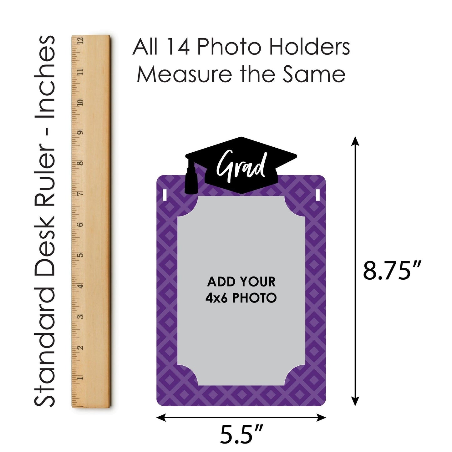 Purple Grad - Best is Yet to Come - DIY Purple Graduation Party Decor - K-12 School Picture Display - Photo Banner