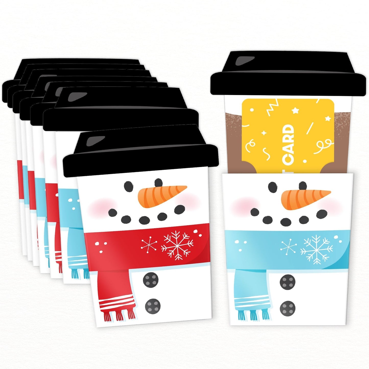 Assorted Snowman Nifty Gifty Card Holders - 8 Ct