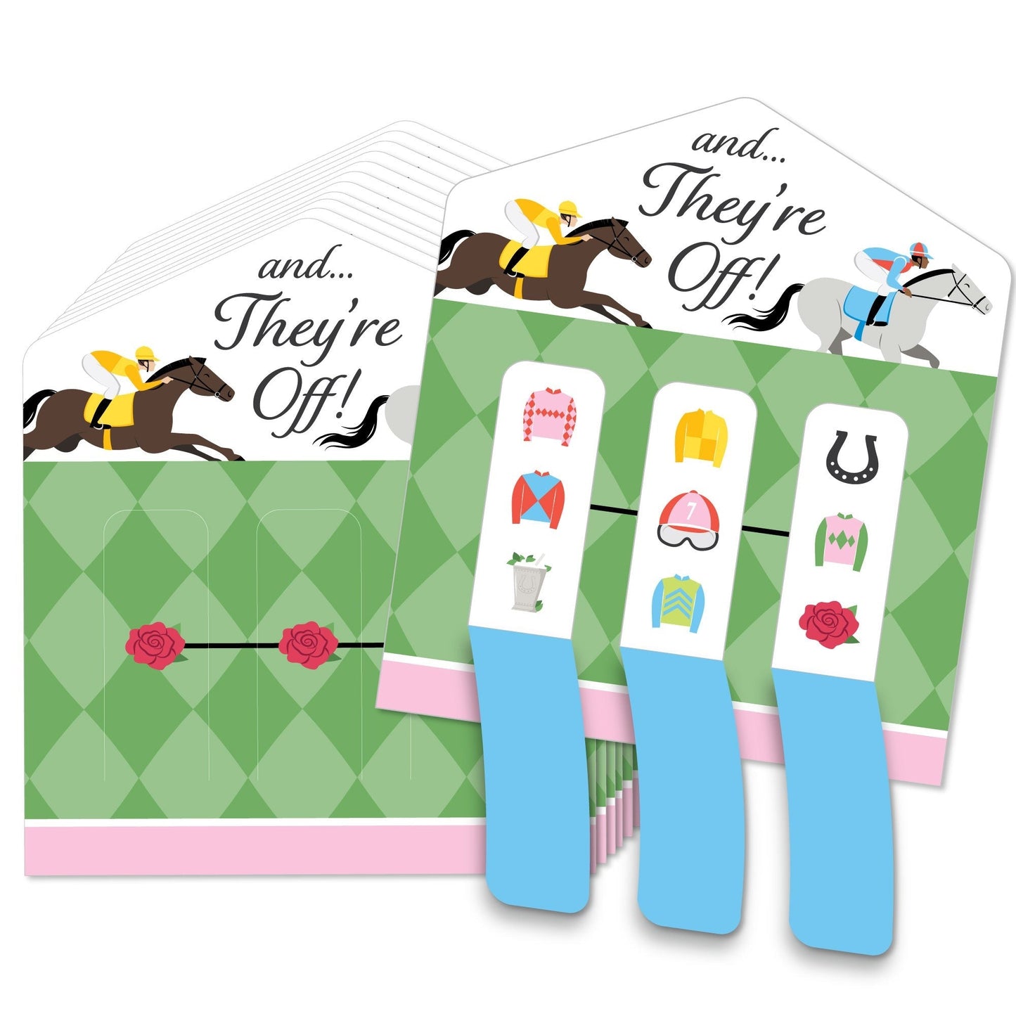 Derby Horse Race 3-In-A-Row Pull Tabs Game - 12 Ct