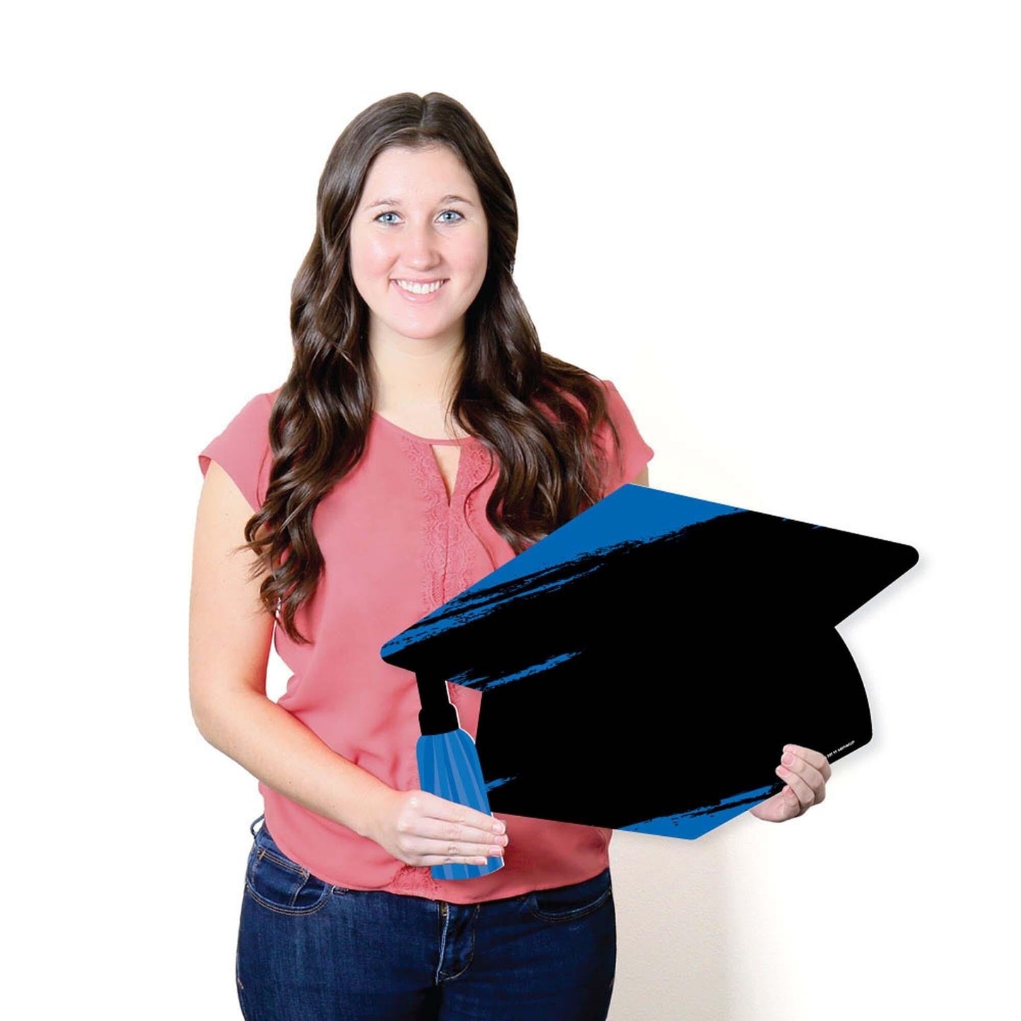 Blue Grad - Best is Yet to Come - Grad Cap Guest Book Sign - Royal Blue Graduation Party Guestbook Alternative - Signature Mat