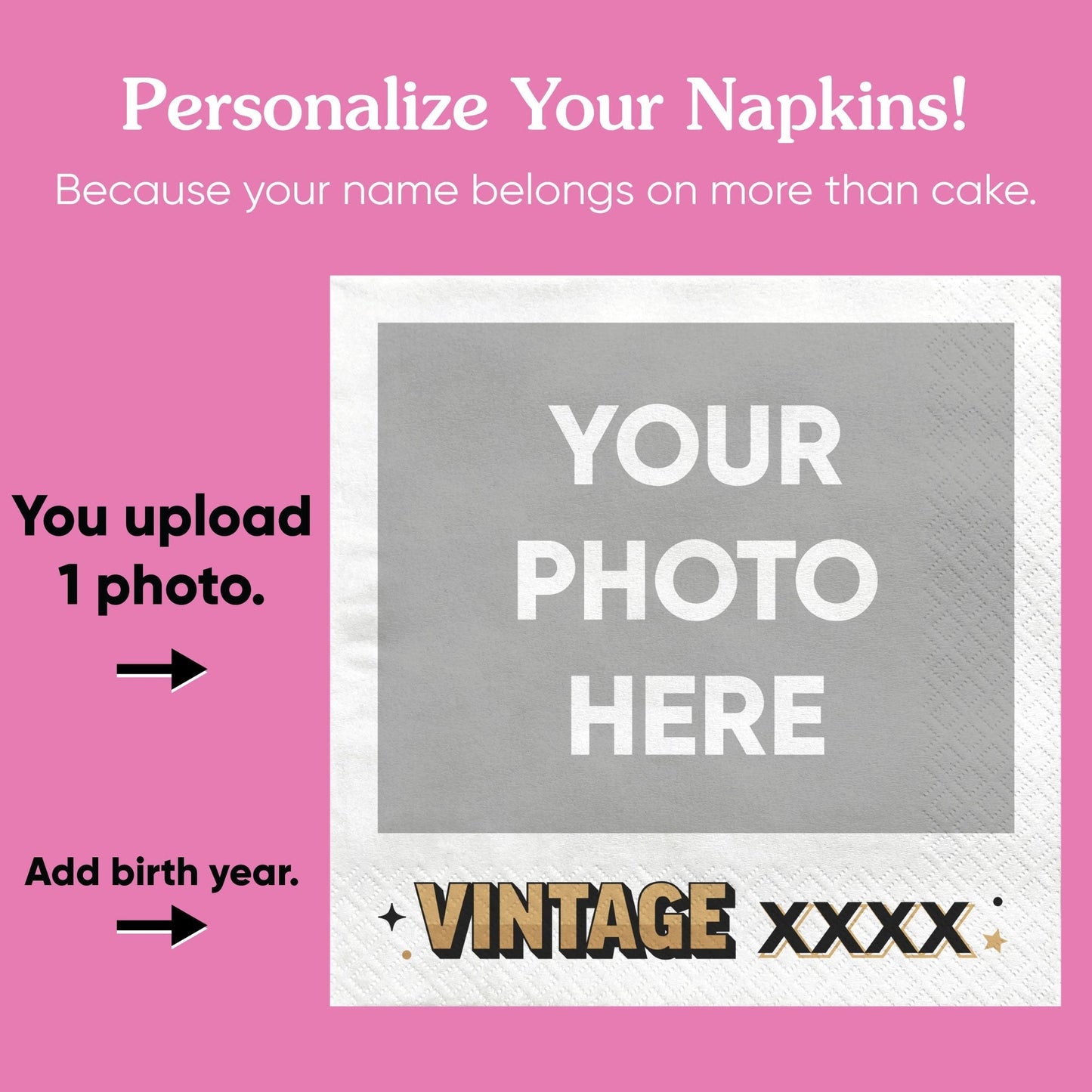 Custom Photo Napkins - Vintage