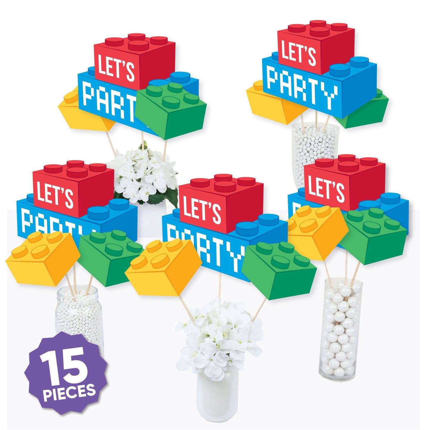 Building Blocks Table Toppers - 15 Ct