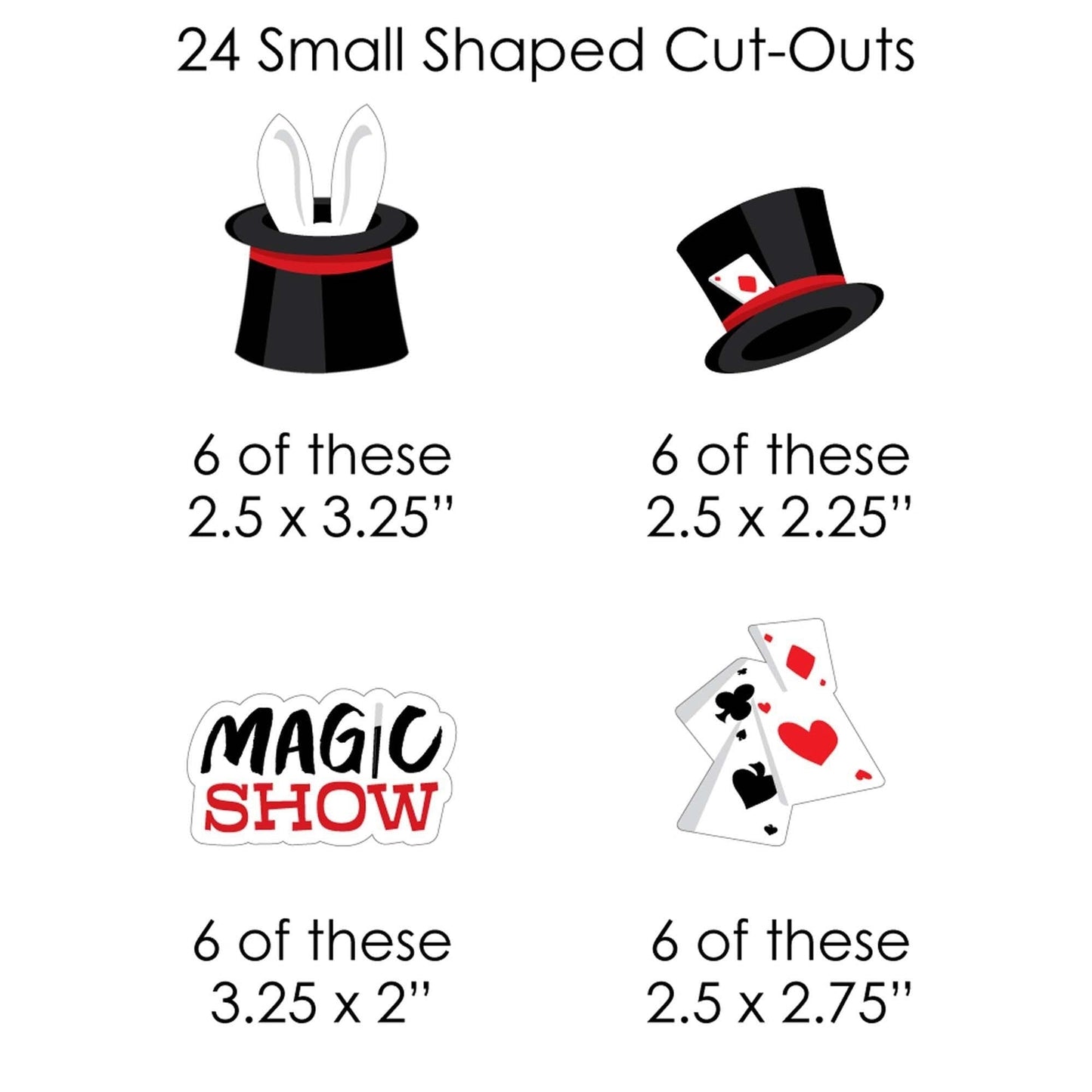 Ta-Da, Magic Show - Magical Birthday Party DIY Decorations - Clothespin Garland Banner - 44 Pieces