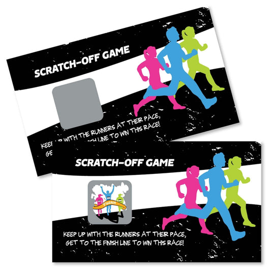 Set The Pace - Running - Track, Cross Country or Marathon Party Scratch Off Cards - 22 Cards