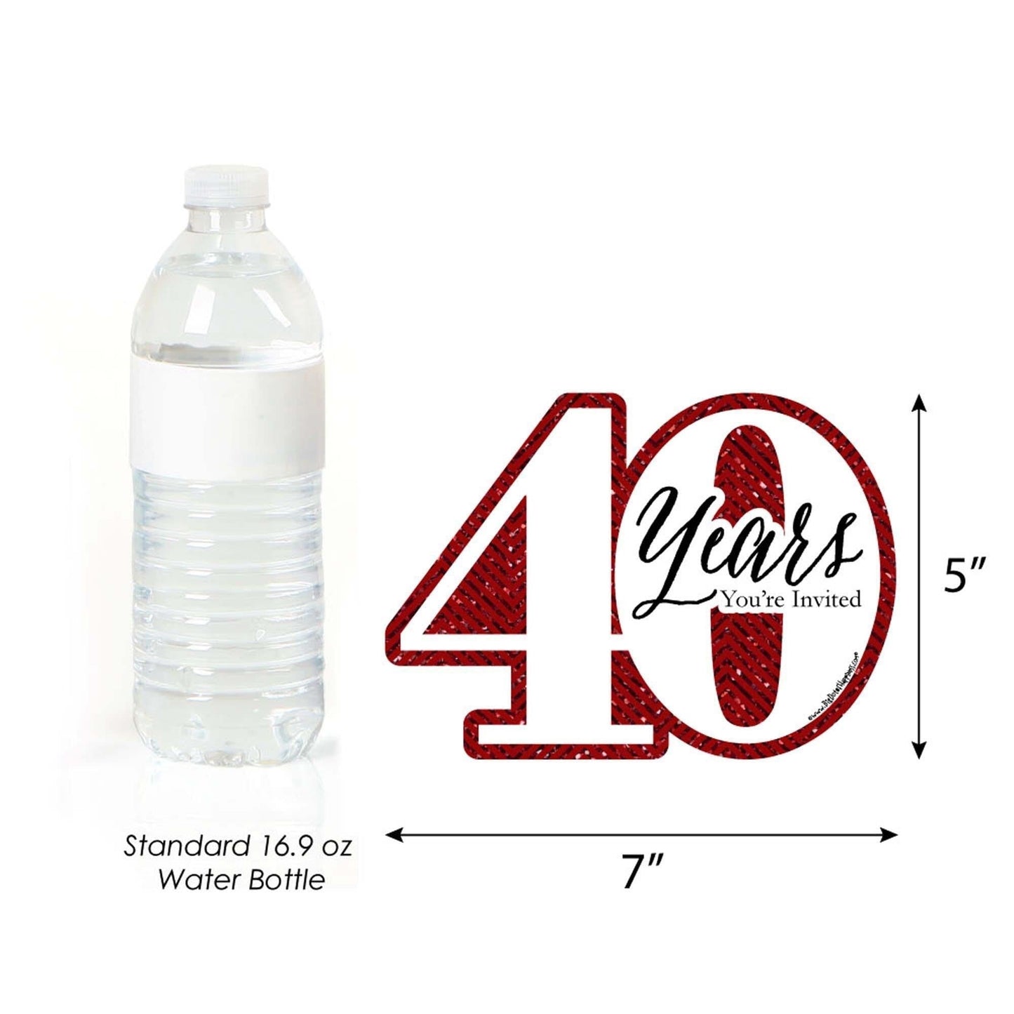 We Still Do - 40th Wedding Anniversary - Shaped Fill-In Invitations - Anniversary Party Invitation Cards with Envelopes - Set of 12