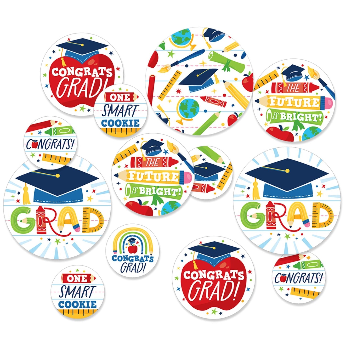 Kindergarten Grad - 4K Preschool Kids Graduation Party Giant Circle Confetti - Party Decorations - Large Confetti 27 Count