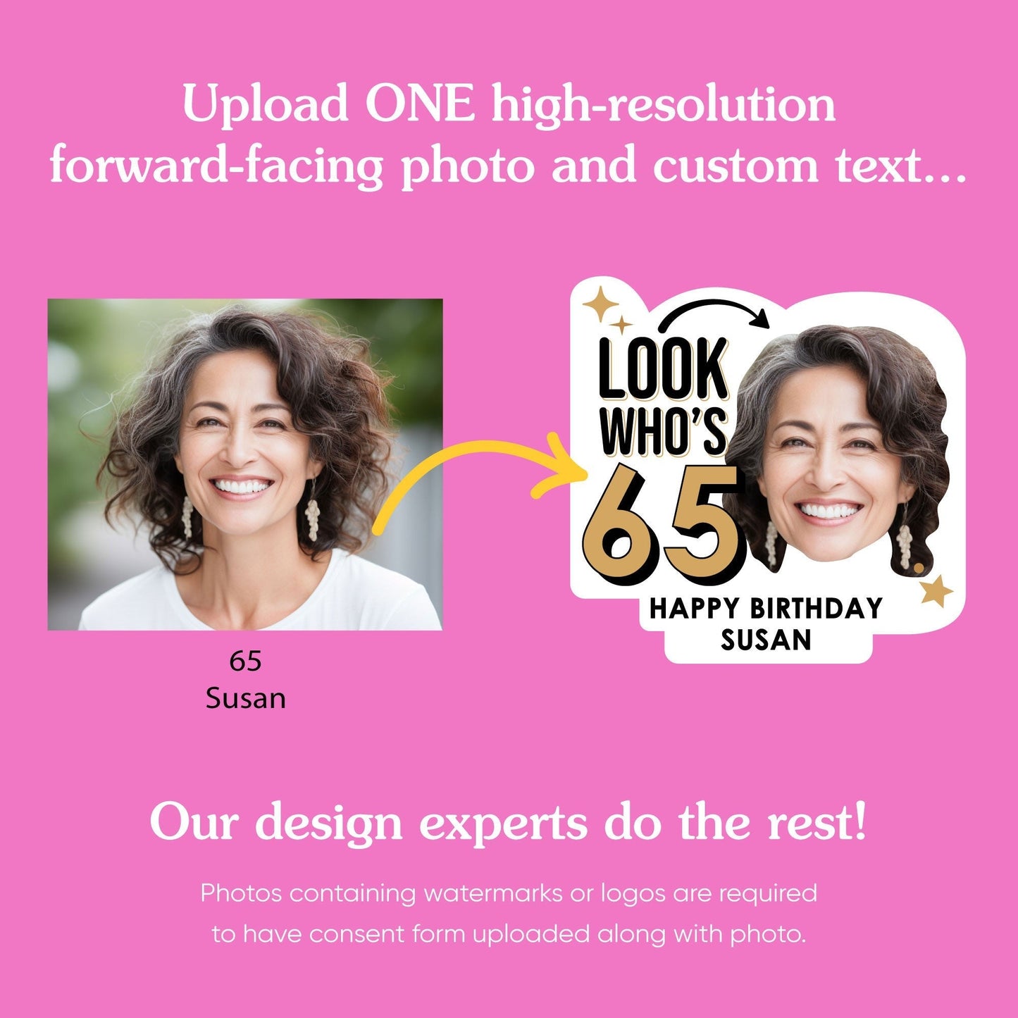 Custom Look Who's AGE Birthday Party Temporary Tattoos - 12 Ct
