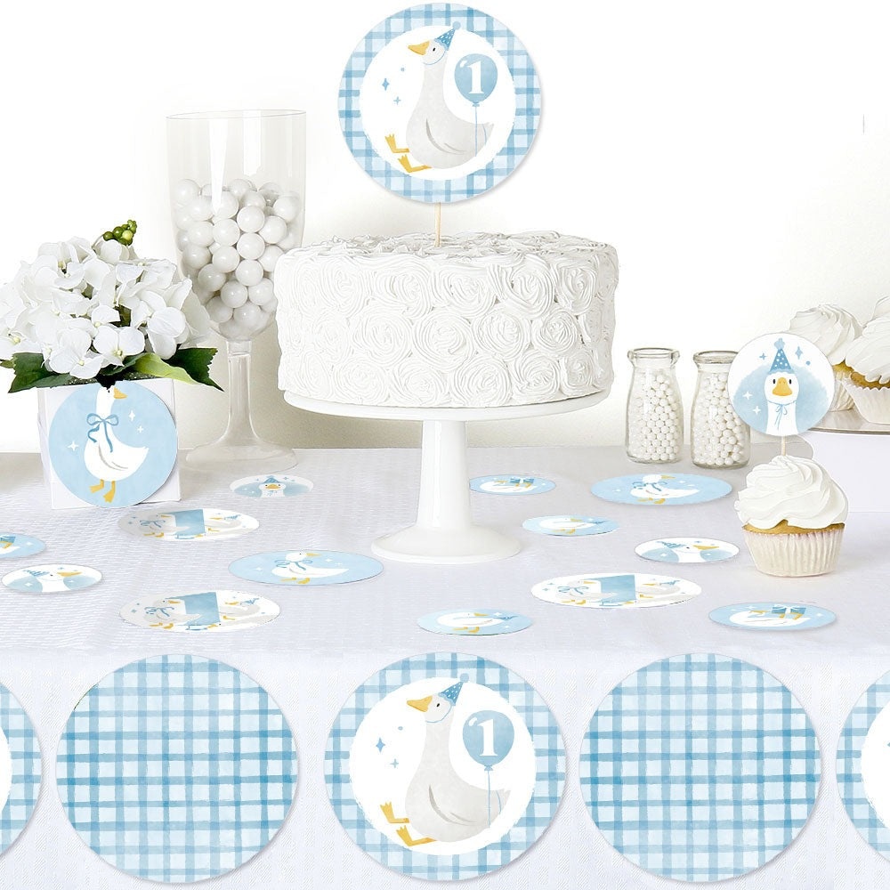 One Silly Goose Blue Large Confetti - 27 Ct