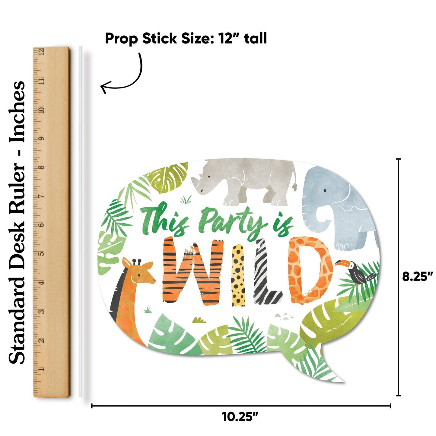 Safari Animals Photo Props - 20 Ct