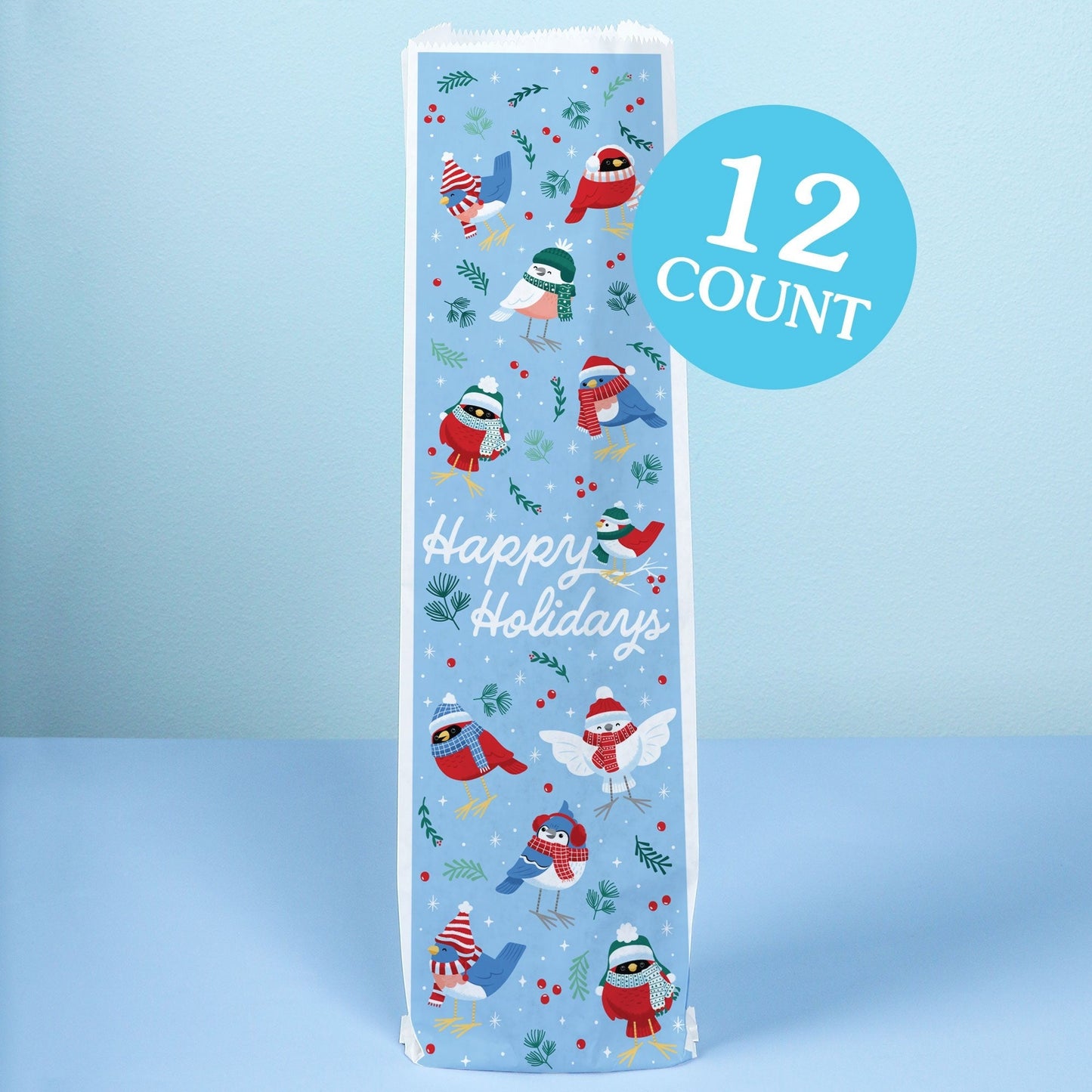 Wine Bags - Winter Birds
