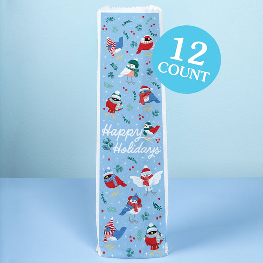 Wine Bags - Winter Birds