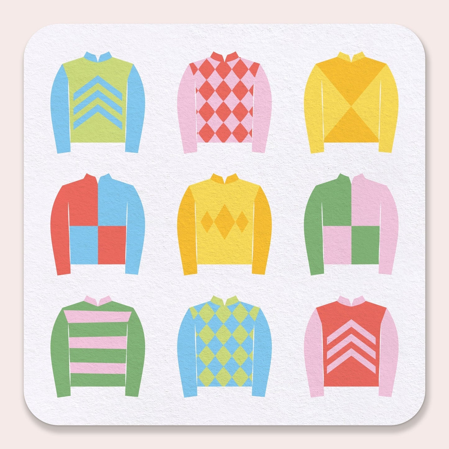 Drink Coasters - Derby Horse Race - 25 Ct