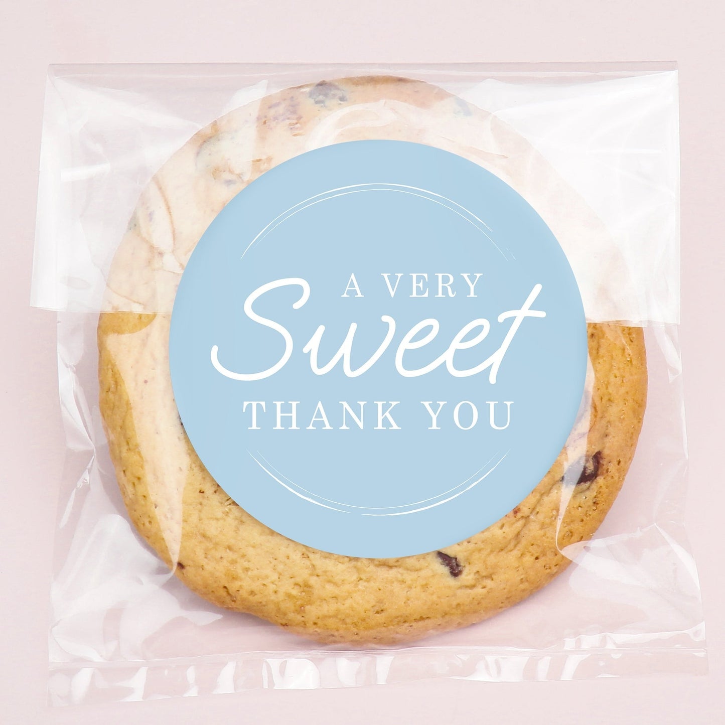 Sweet Wedding Thank You Stickers & Clear Cookie Bags - 25 Ct