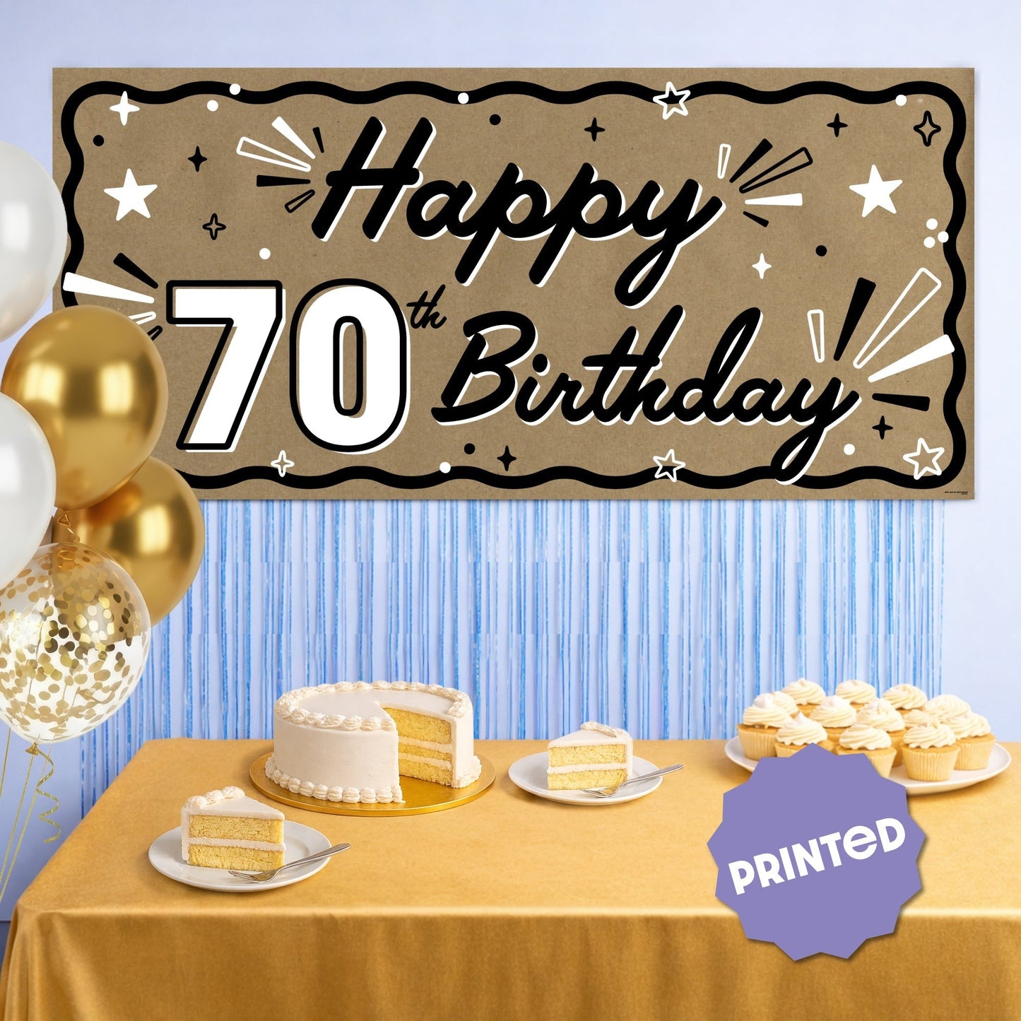 70th Birthday Kraft Banner