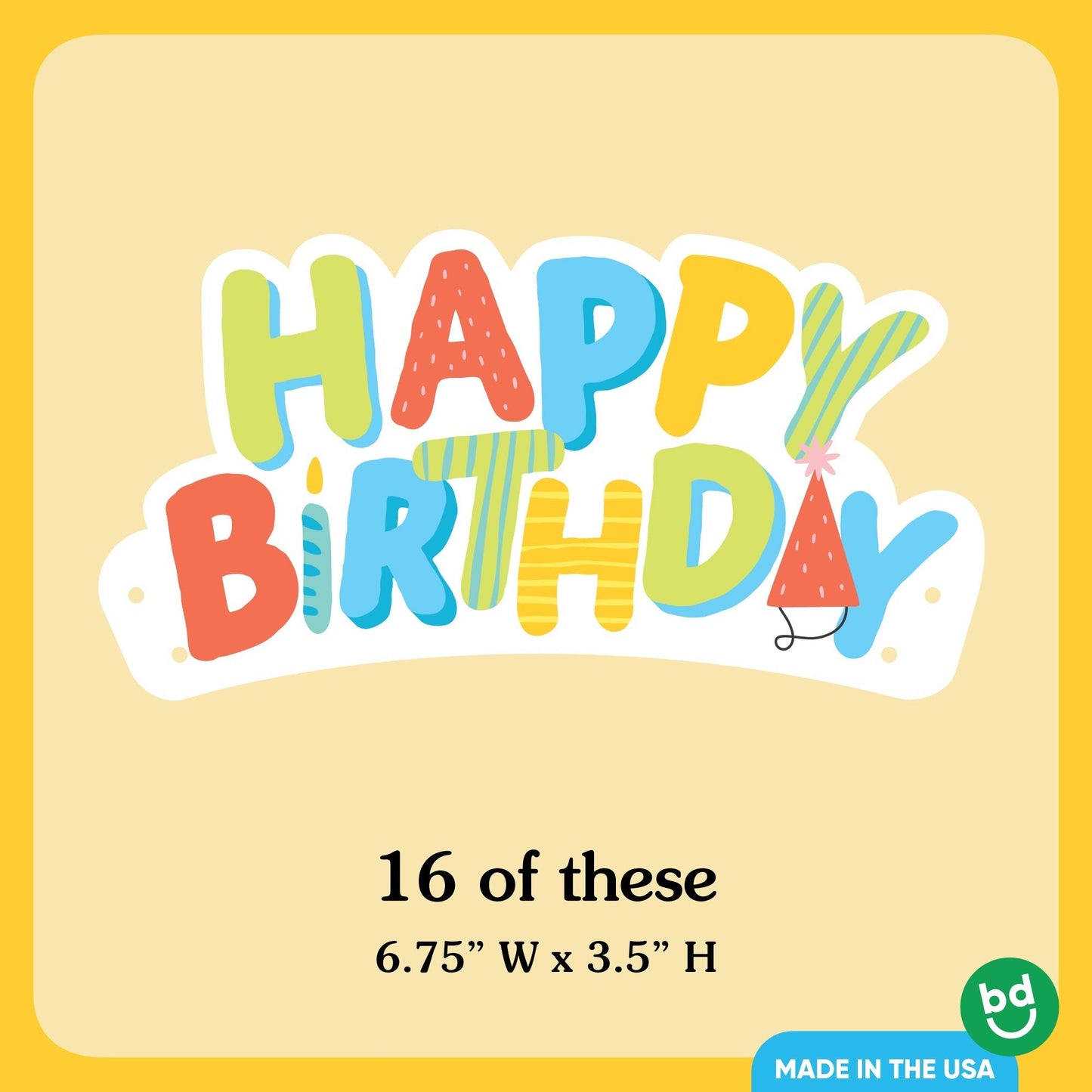 Party Time Paper Birthday Headbands - 16 Ct