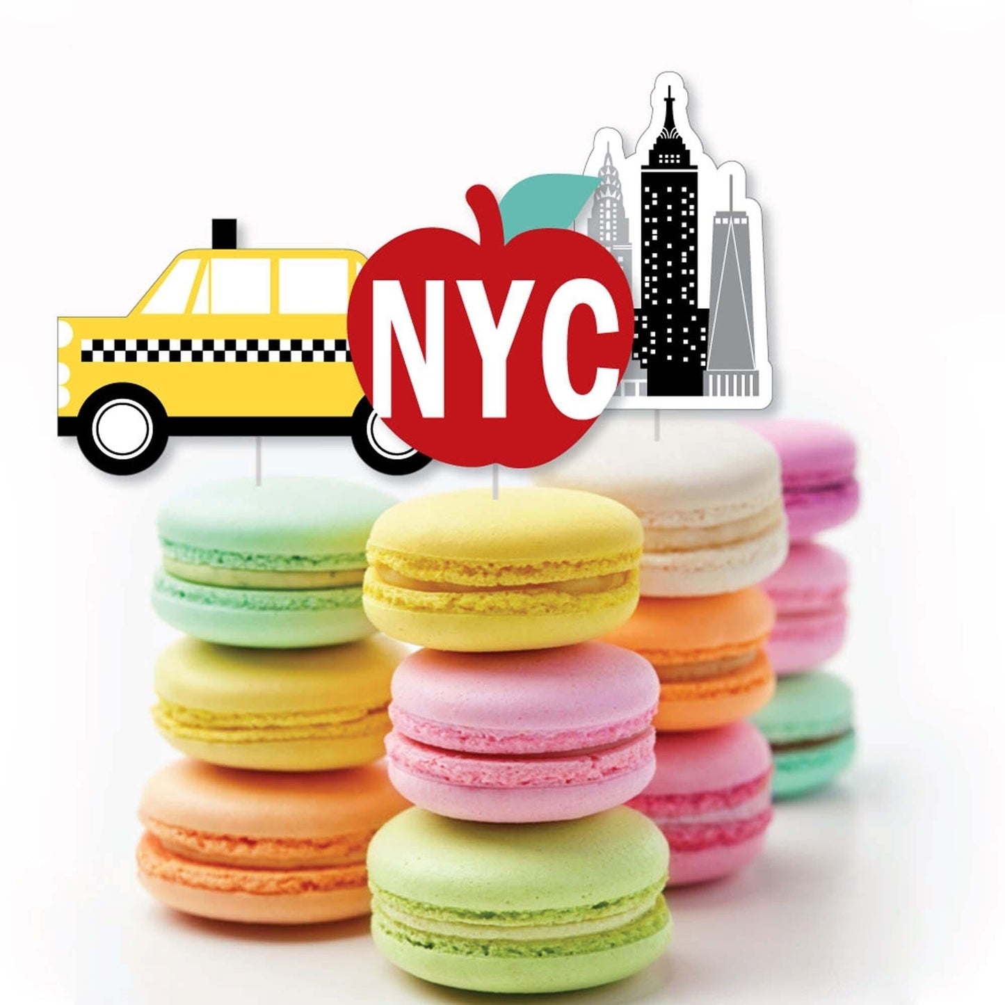 NYC Cityscape - DIY Shaped New York City Party Cut-Outs - 24 ct