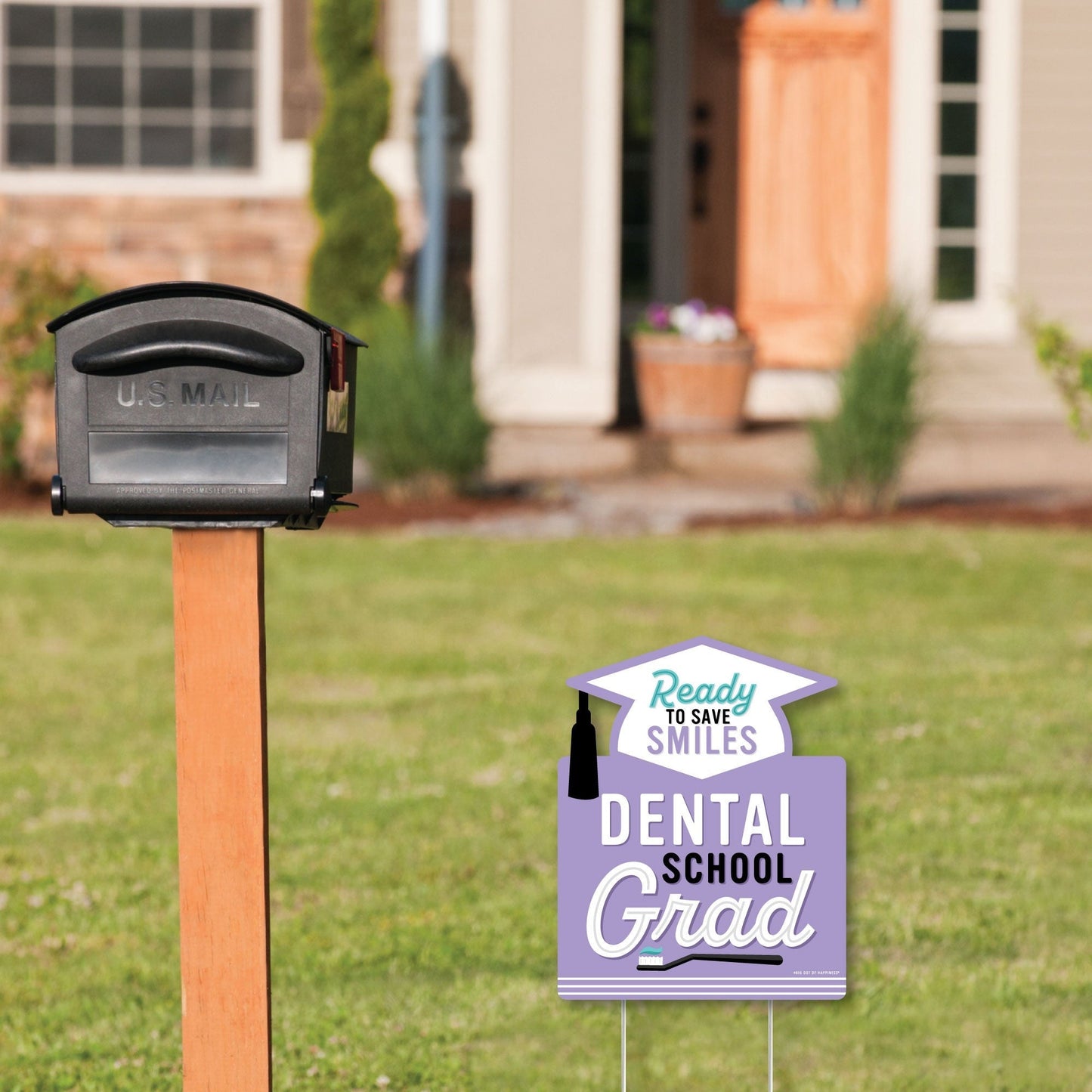 Dental School Grad - Outdoor Lawn Sign - Dentistry and Hygienist Graduation Party Yard Sign - 1 Piece
