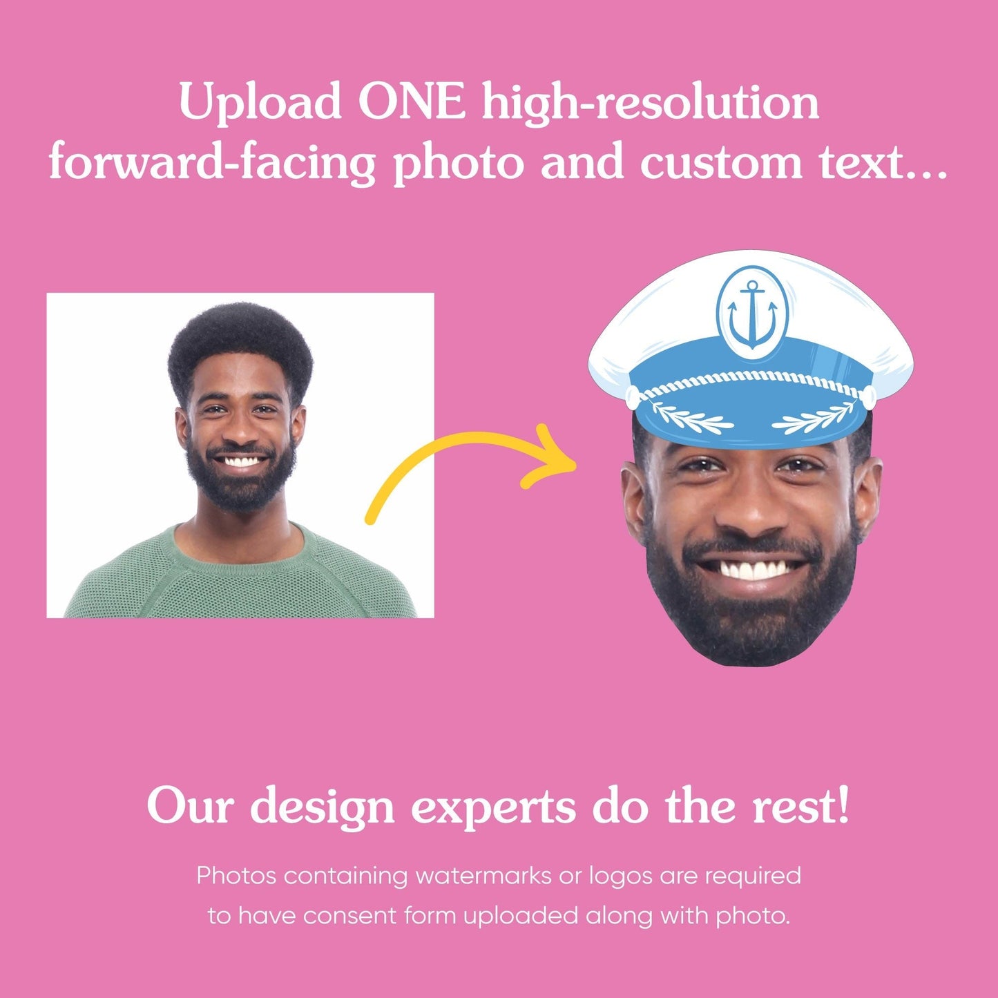 Custom Face Last Toast on the Coast Cut-Out Stickers - 24 Ct