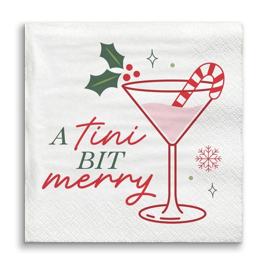 Napkins - A Tini Bit Merry - 24 Ct