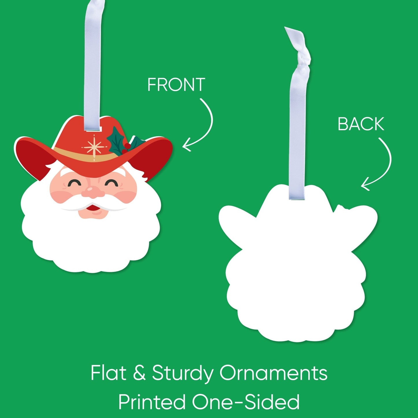 Christmas Cowboy Tree Ornaments - 12 Ct