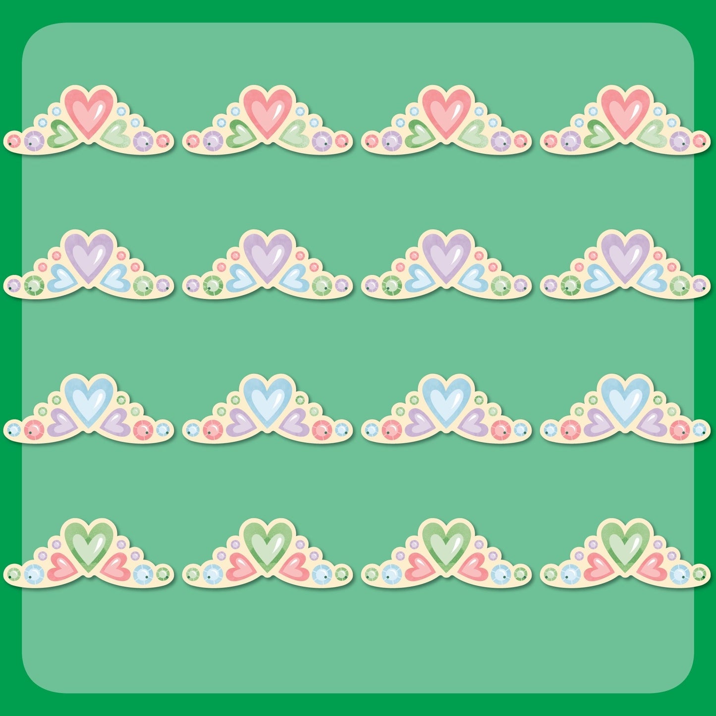 Princess Paper Crown Headbands - 16 Ct