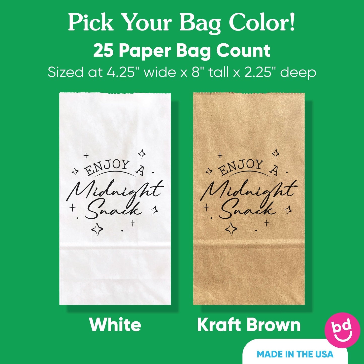 Popcorn Bags - Midnight Snack - 25 Ct