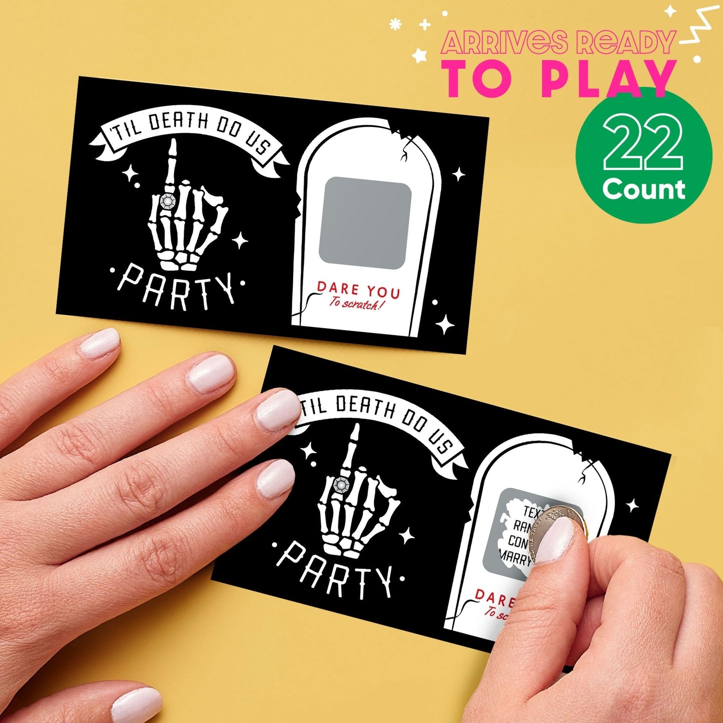 Til Death Do Us Party Dare Scratch Off Card Game - 22 Ct