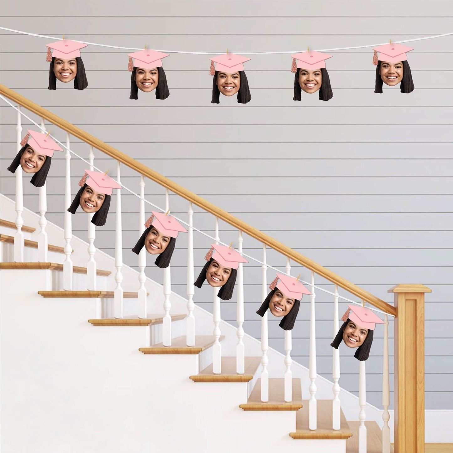Custom Fun Face Rose Gold Grad Cap Essentials - 20 Ct