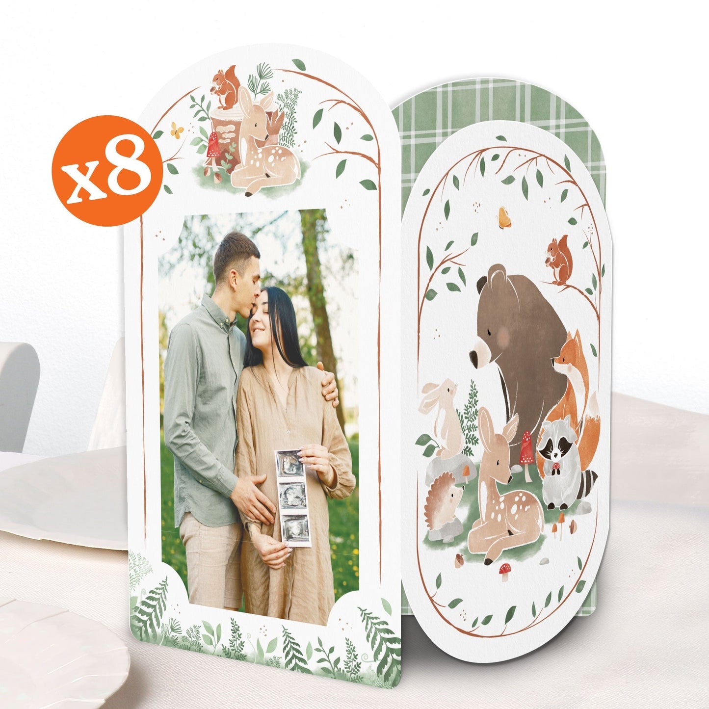 Woodland Animals Photo Centerpieces - 8 Ct