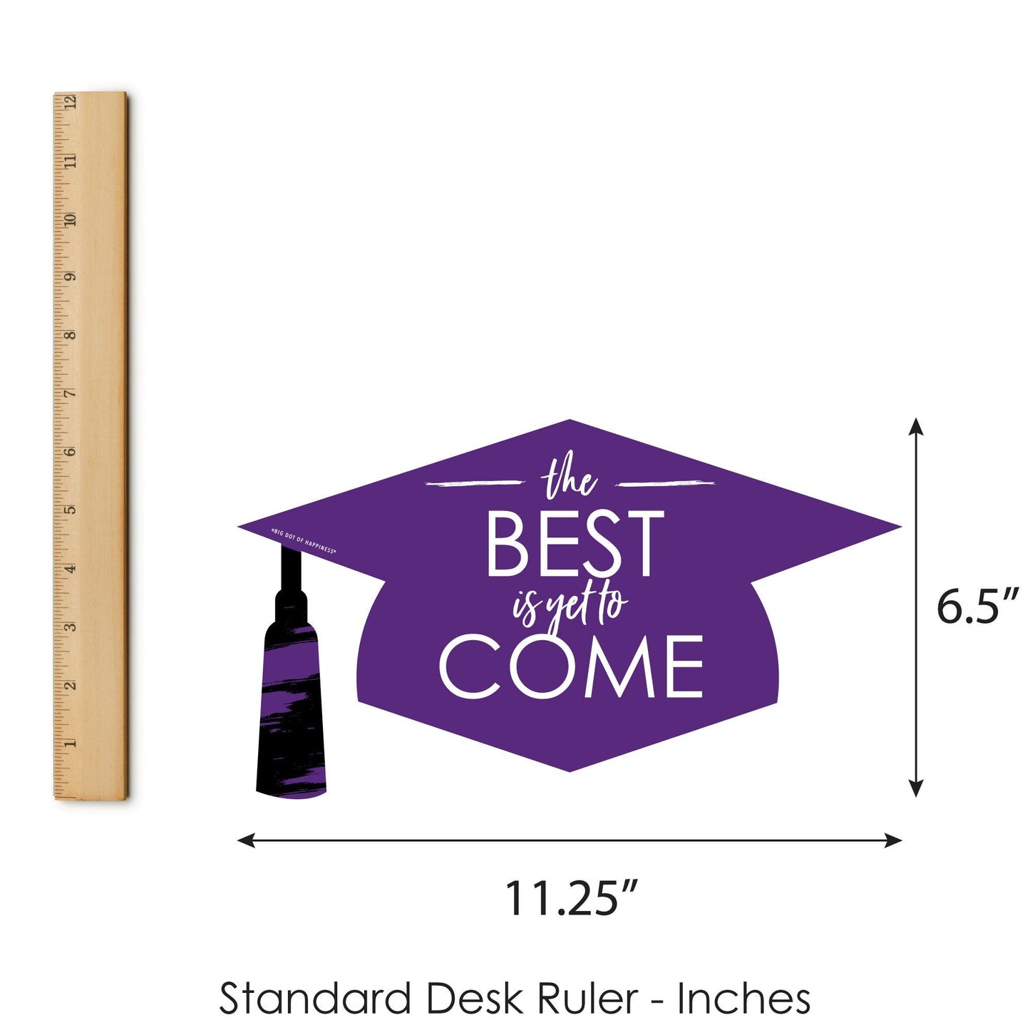 Hilarious Purple Grad - Best is Yet to Come - Graduation Party Photo Booth Props or Table Toppers - 20 Count