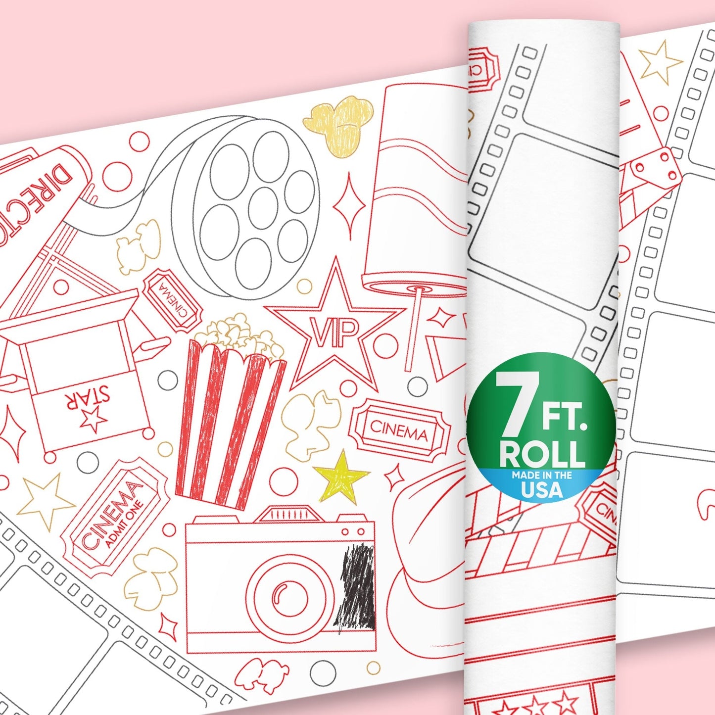 Red Carpet - Coloring Table Runner - 7'