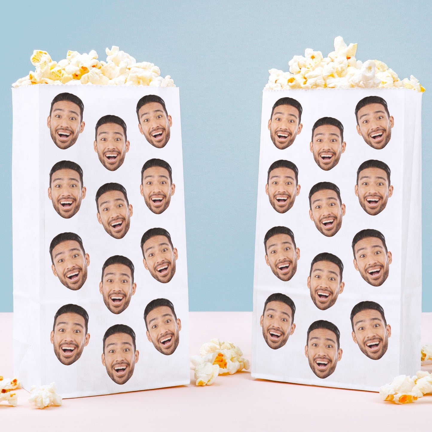 Custom Face Popcorn Bags - Pattern Any Occasion