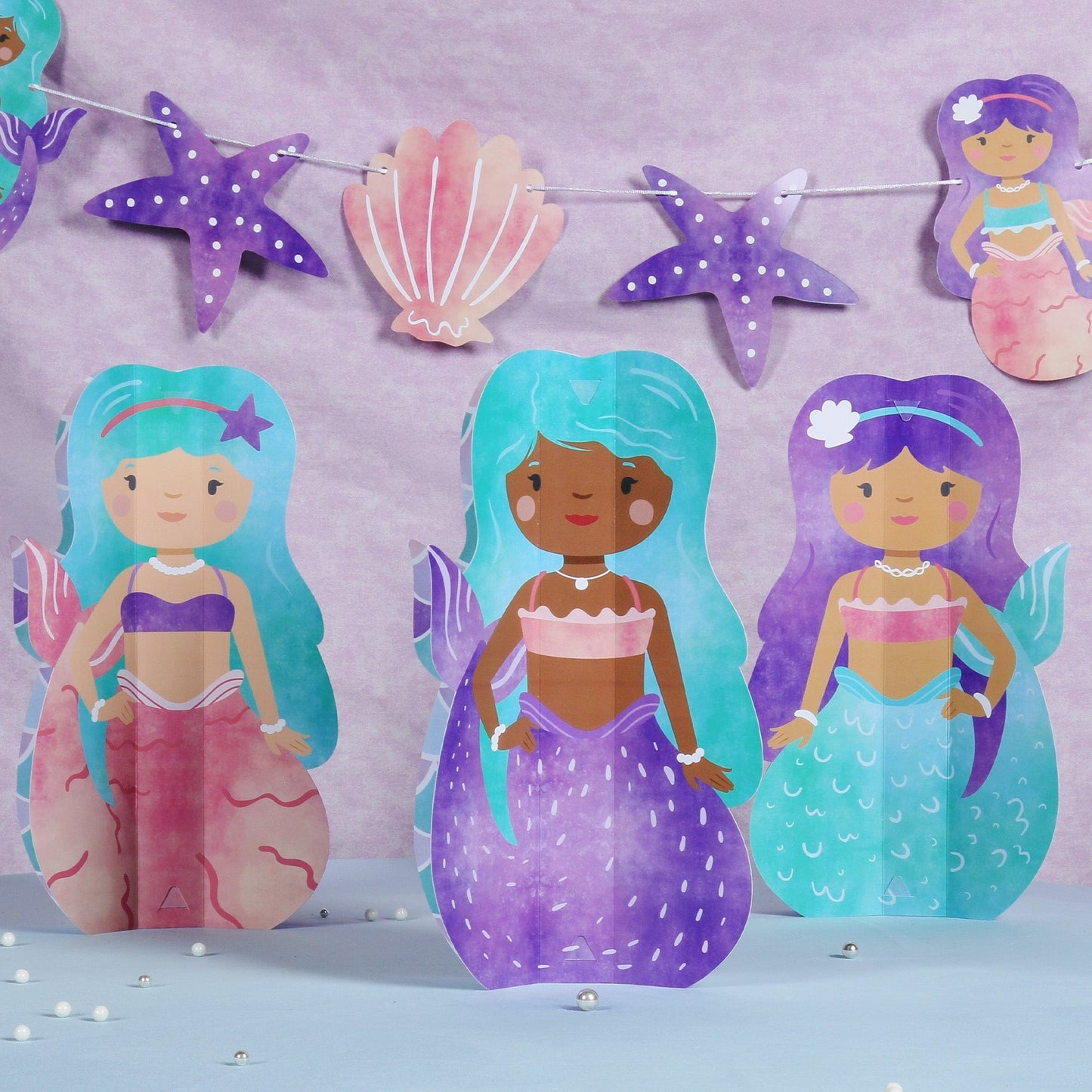 Mermaid 3D Centerpieces - 8 Ct