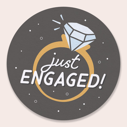 Drink Coasters - Just Engaged- 25 Ct