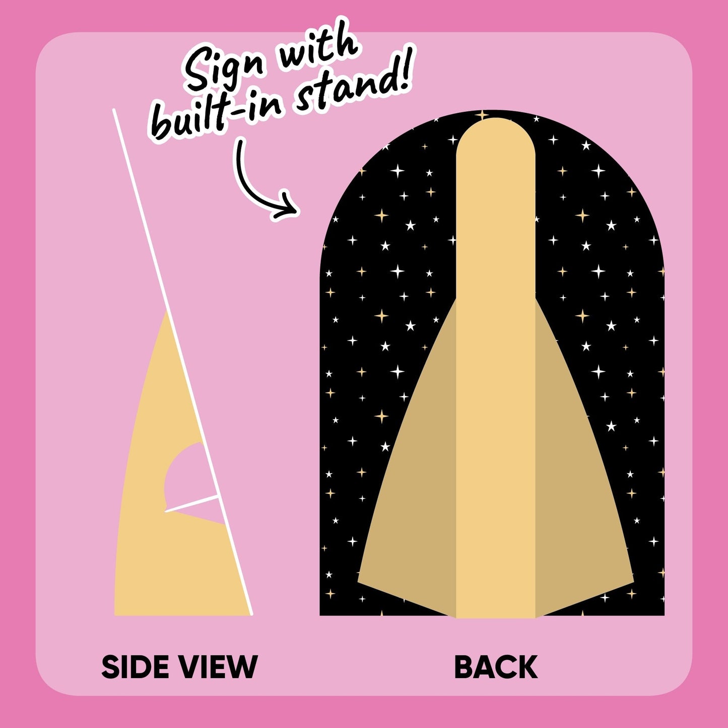 Black and Gold Graduation Party Signs Set - 6 Ct