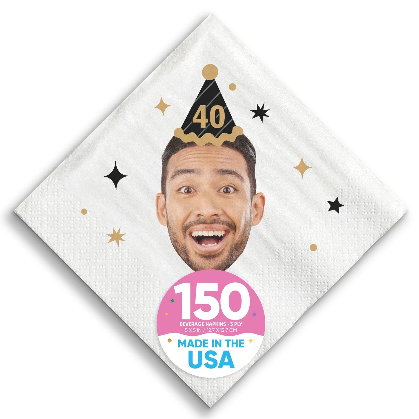Custom Face Napkins - Birthday