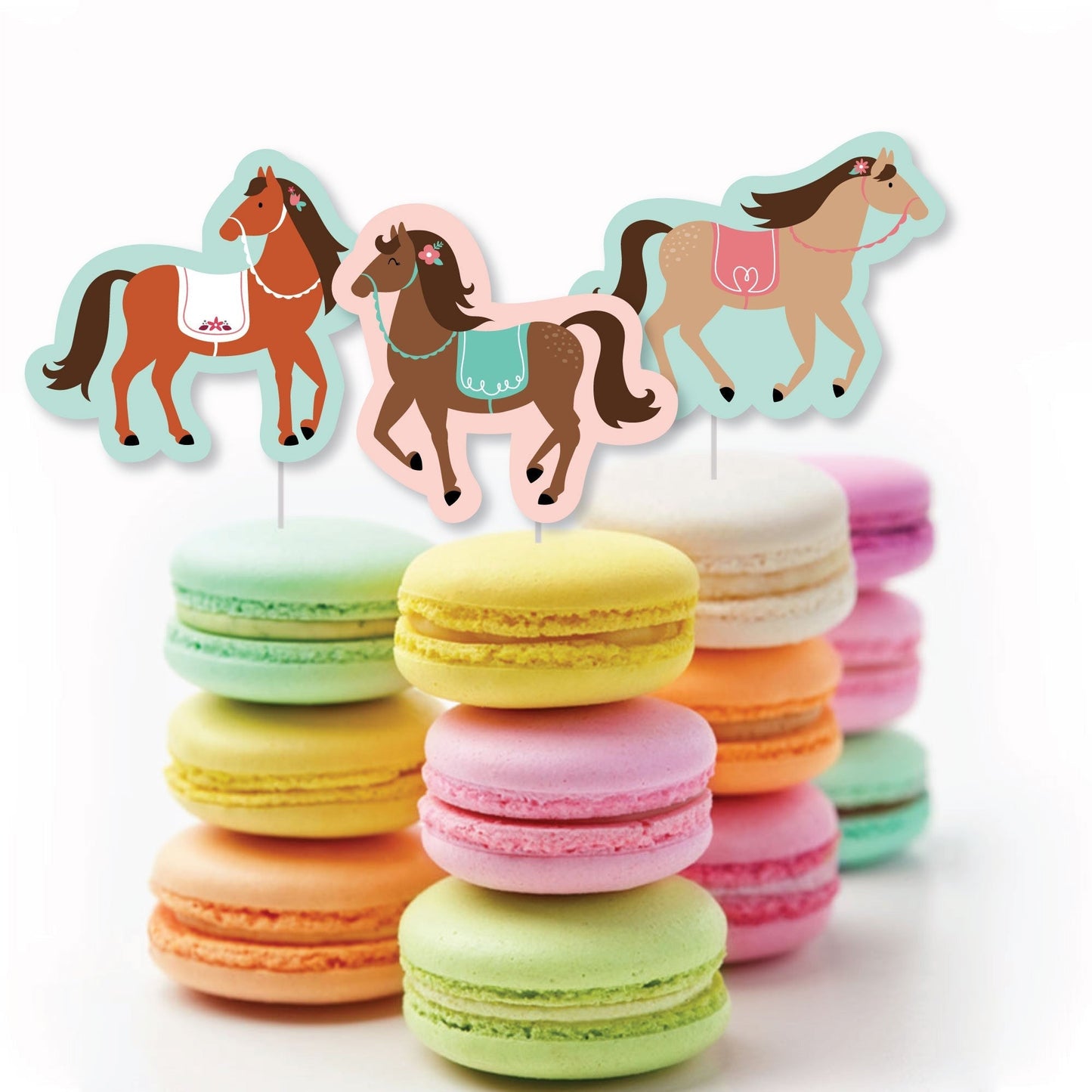 Run Wild Horses - DIY Shaped Pony Birthday Party Cut-Outs - 24 Count