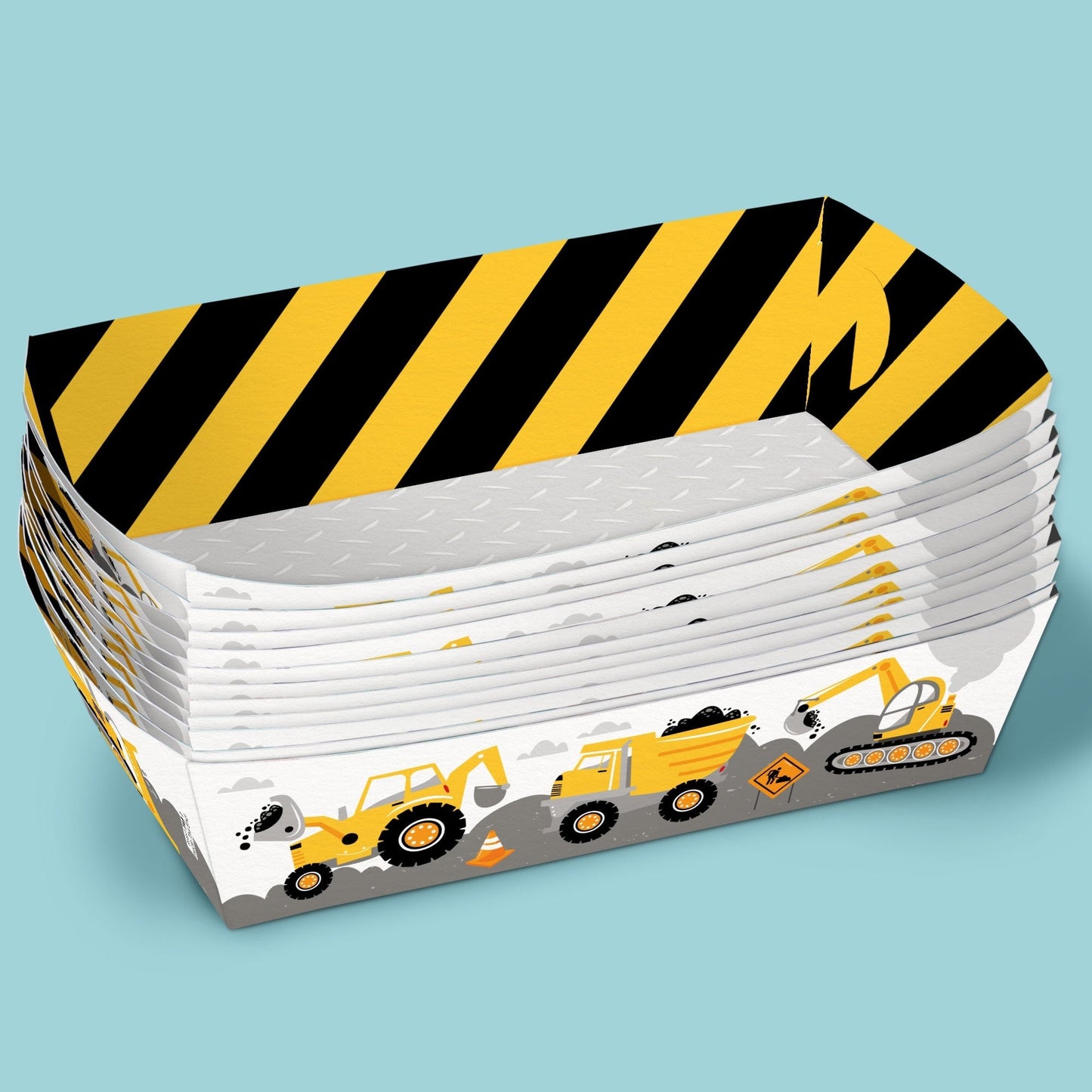 Construction Party Paper Food Trays