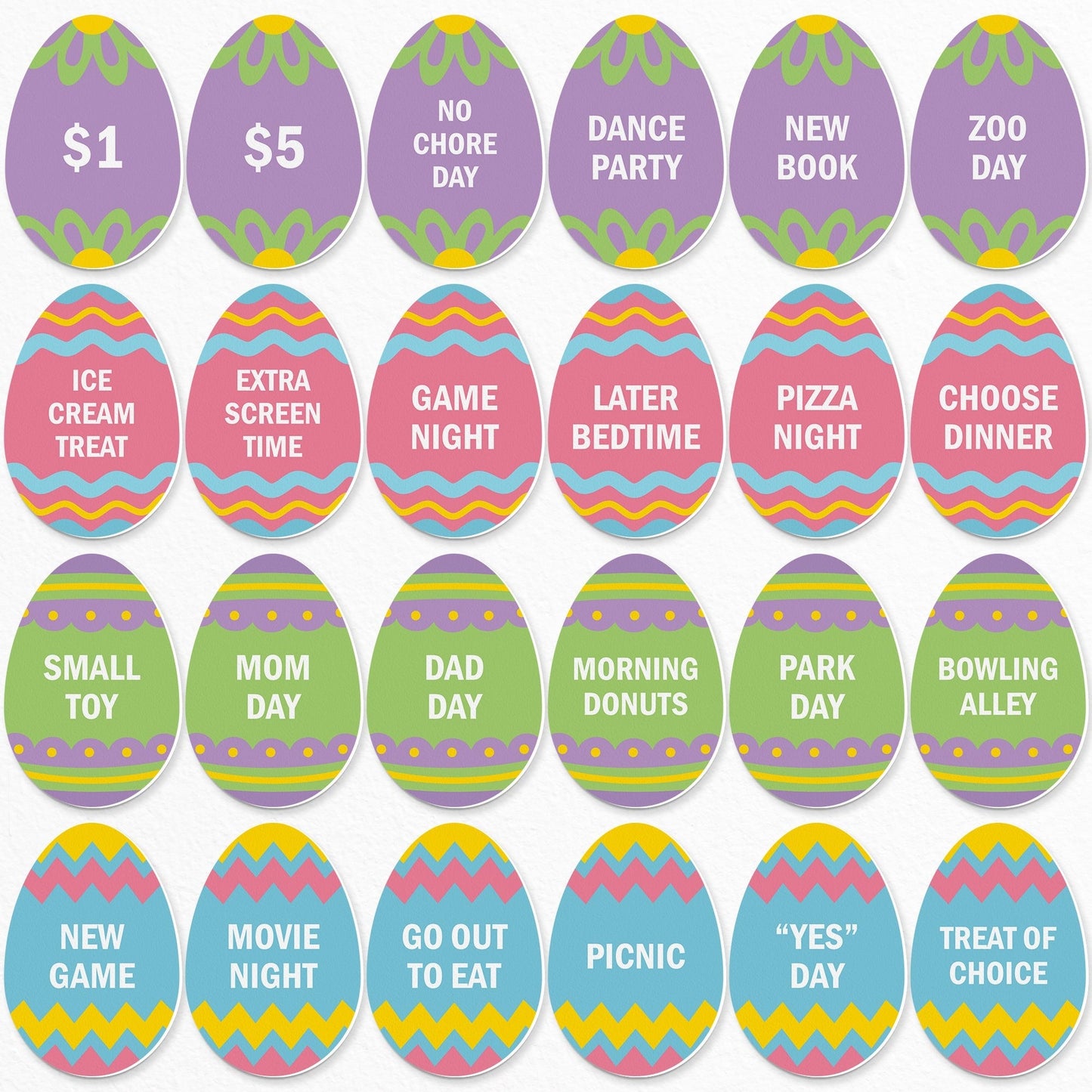 Hippity Hoppity Easter Egg Hunt Tokens - 24 Ct